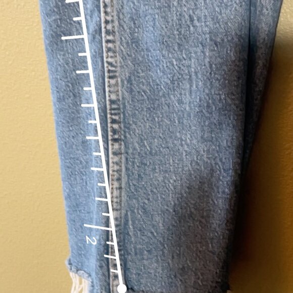 Mango raw hem high waist wide leg culotte jeans - Picture 8 of 10